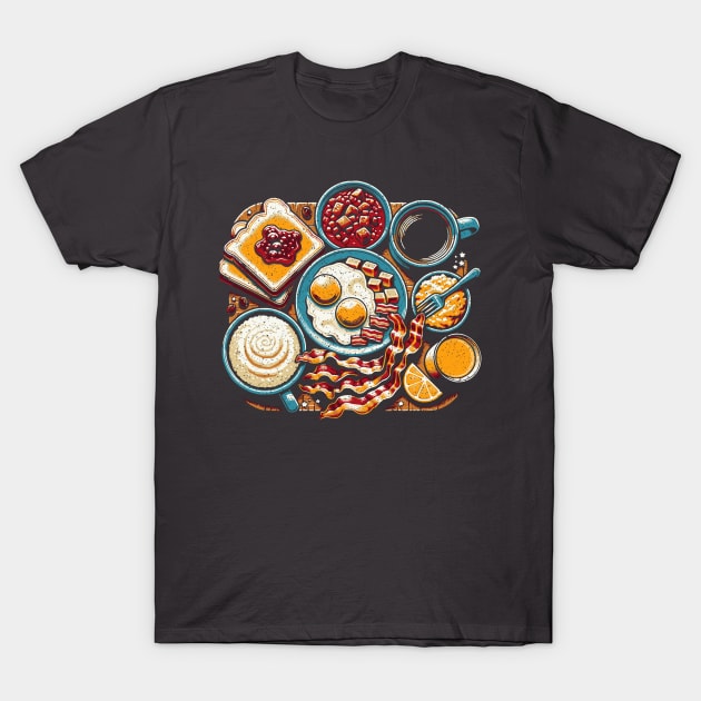 Comfort Food (Full Breakfast) T-Shirt by JSnipe